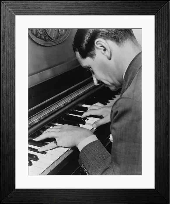 Framed Print : Irving Berlin (1888-1989) composed at the piano, creating both music and lyrics Framed Print : Irving Berlin (1888-1989) composed at the piano, creating both music and lyrics