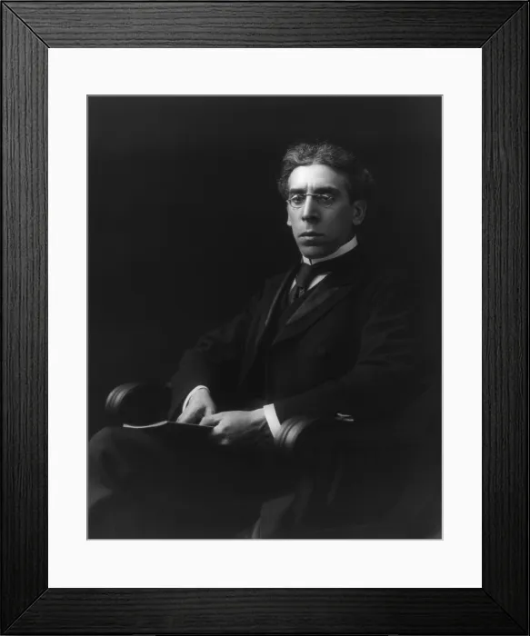 Framed Print : Israel Zangwill (1864-1926), English Jewish novelist and playwright on ethnic themes, drew from his experience as a child of immigrant Jews from Eastern Europe