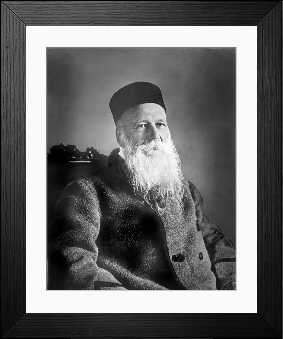 Framed Print : Jean Henri Dunant (1828-1910) Swiss author and philanthropist, founder of the Red Cross society was awarded the 1901 Nobel Peace Prize. Ca. 1870