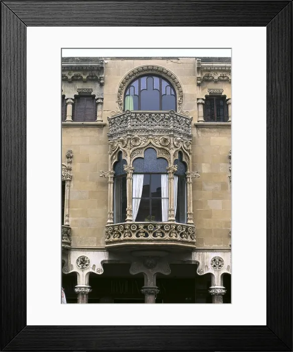 Framed Print : DOMENECH I MONTANER, Lluis (1850-1923). Navs House. 1901-1907. SPAIN. Reus. Navs House. Large window. Modernism. Architecture. AISA / Everett Collection**US SALES ONLY**