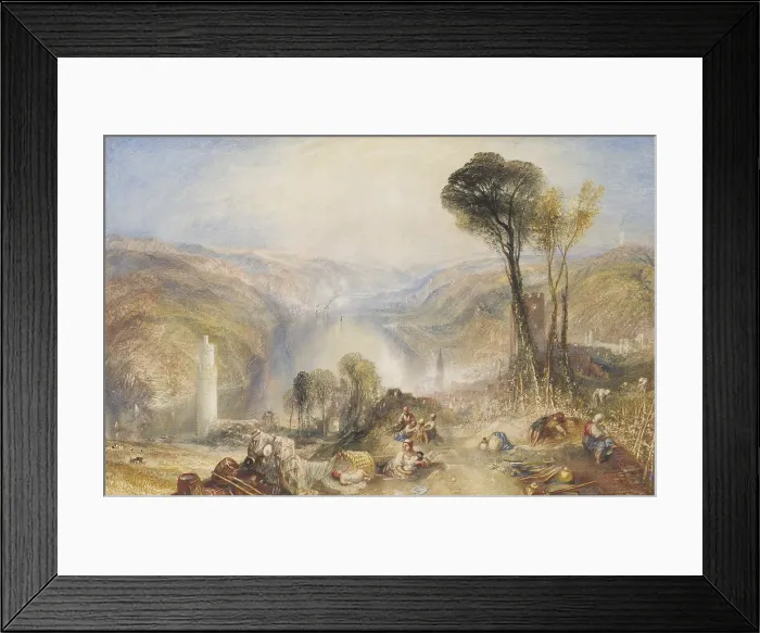 Framed Print : Oberwesel, by Joseph Mallord William Turner, 1840, British painting, watercolor and gouache over graphite Framed Print : Oberwesel, by Joseph Mallord William Turner, 1840, British painting, watercolor and gouache over graphite