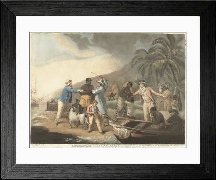 Framed Print : Slave Trade, by John Raphael Smith, after George Morland, 1762-12, British print Framed Print : Slave Trade, by John Raphael Smith, after George Morland, 1762-12, British print