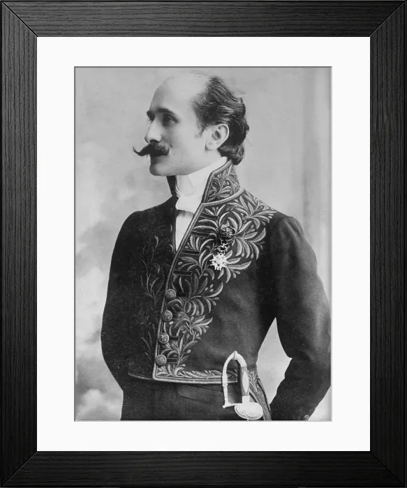 Framed Print : Edmond Rostand (1868-1918) French playwright, one of the last to use Romantic style, best known for 'Cyrano de Bergerac.' 1897