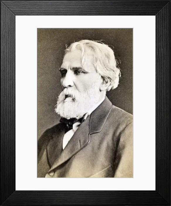Framed Print : Ivan Sergeevich Turgenev (1818-1883) Russian realistic novelist and short story writer contrasting rural life