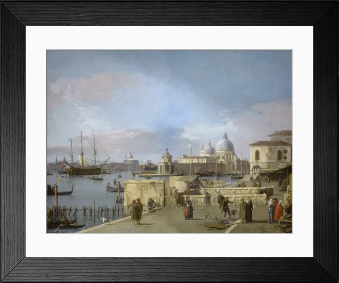 Framed Print : Entrance to the Grand Canal from the Molo, Venice, by Canaletto, 1742-44, Italian painting, oil on canvas