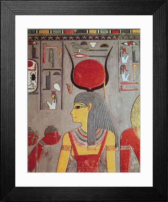 Framed Print : EGYPT. Dayr al-Bahri. Valley of the Kings. Tomb of Horemheb. Goddess Hathor. Egyptian art. New Kingdom. Fresco. - BeBa / Iberfoto / Everett Collection (209190)**US SALES ONLY**