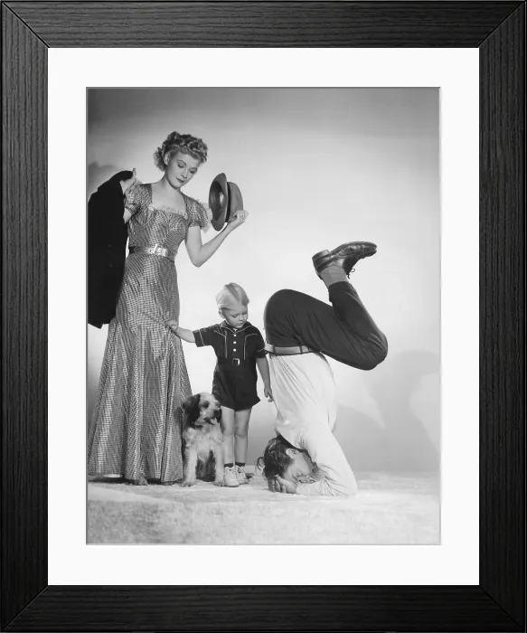 Framed Print : BLONDIE, from left: Penny singleton, Larry Simms, Arthur Lake, 1938