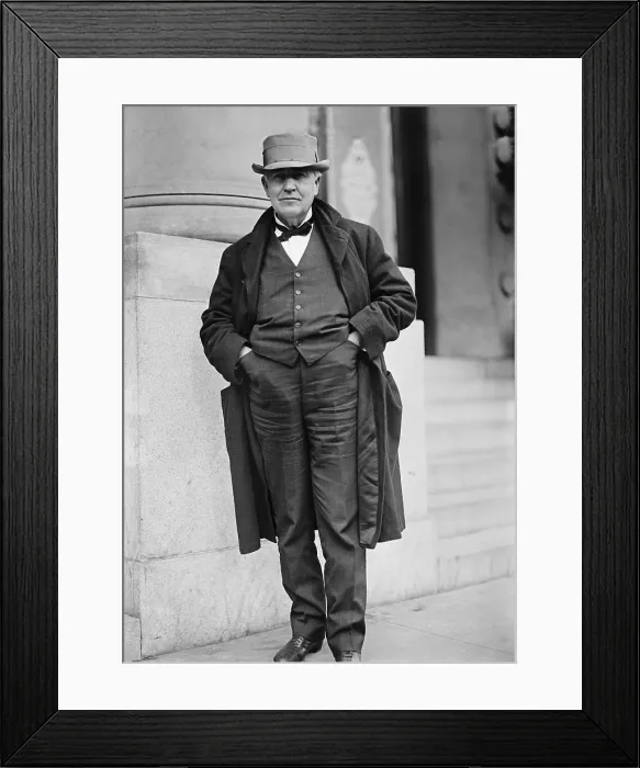 Framed Print : Thomas A. Edison (1847-1931), in Washington, D.C. in 1911 Framed Print : Thomas A. Edison (1847-1931), in Washington, D.C. in 1911