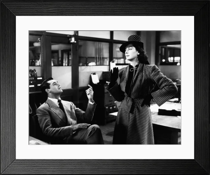 Framed Print : HIS GIRL FRIDAY, from left: Cary Grant, Rosalind Russell, 1940 Framed Print : HIS GIRL FRIDAY, from left: Cary Grant, Rosalind Russell, 1940