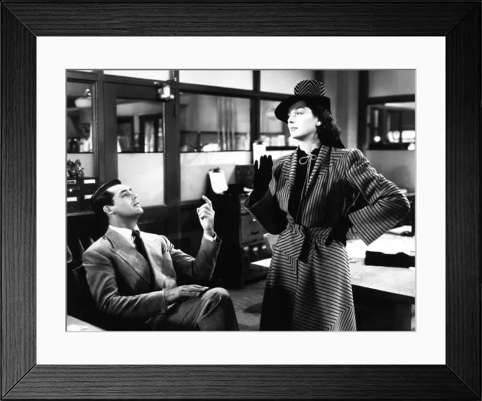 Framed Print : HIS GIRL FRIDAY, from left: Cary Grant, Rosalind Russell, 1940 Framed Print : HIS GIRL FRIDAY, from left: Cary Grant, Rosalind Russell, 1940