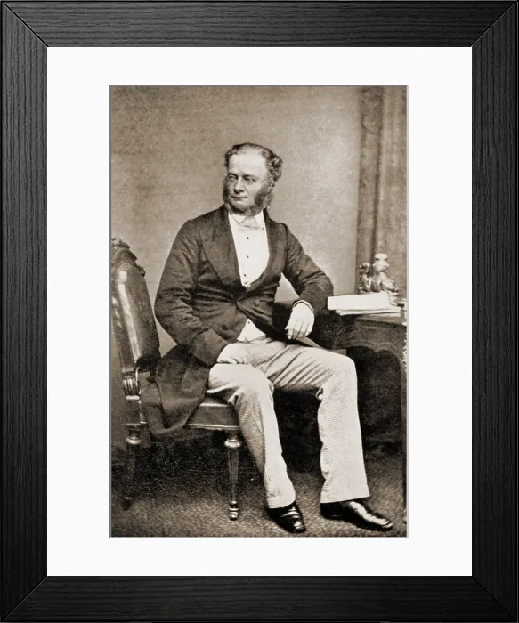 Framed Print : William Fothergill Cooke (1806-1879), with Charles Wheatstone, invented the Cooke-Wheatstone electrical telegraph, patented in 1837
