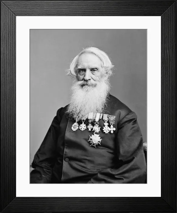 Framed Print : Samuel F. B. Morse (1791-1872), painter and inventor of an electric telegraph, in old age. Ca. 1860 Framed Print : Samuel F. B. Morse (1791-1872), painter and inventor of an electric telegraph, in old age. Ca. 1860