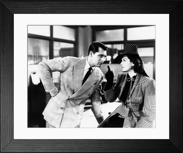 Framed Print : HIS GIRL FRIDAY, from left: Cary Grant, Rosalind Russell, 1940