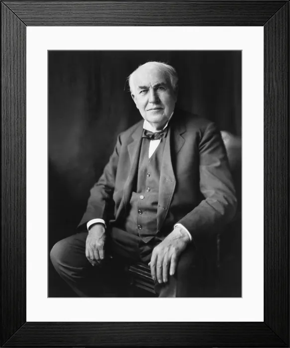 Framed Print : Thomas A. Edison (1847-1931), in Washington, D.C. in 1922 portrait by Bachrach