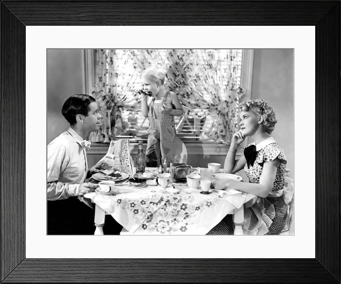 Framed Print : BLONDIE, Arthur Lake, Larry Simms, Penny Singleton, 1938