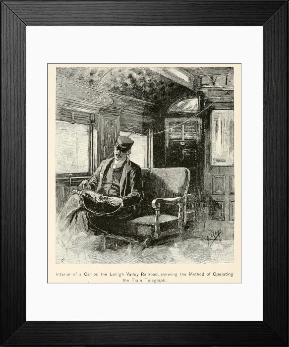 Framed Print : Railways immediately collaborated with telegraphy to organize their rolling stock, prevent delays and accidents