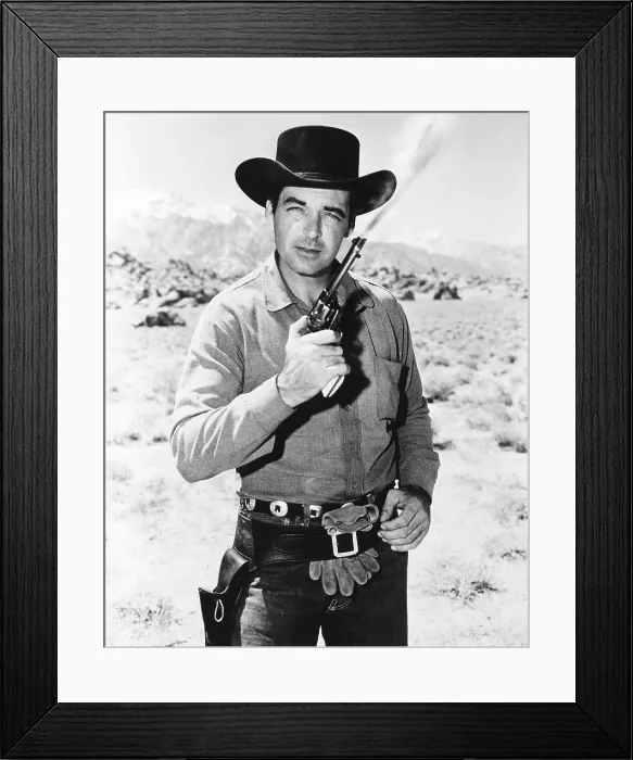 Framed Print : THE HIRED GUN, Rory Calhoun, 1957 Framed Print : THE HIRED GUN, Rory Calhoun, 1957