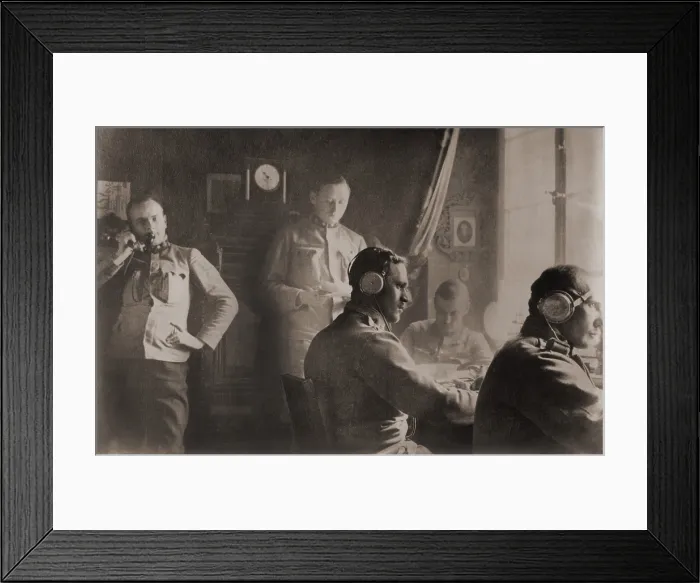 Framed Print : Austrian field telegraph station in Poland during World War I. Ca. 1915