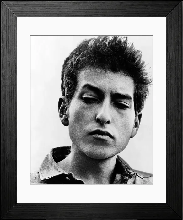 Framed Print : Bob Dylan (b. 1941), portrait, 1964.. NO COVER USAGE