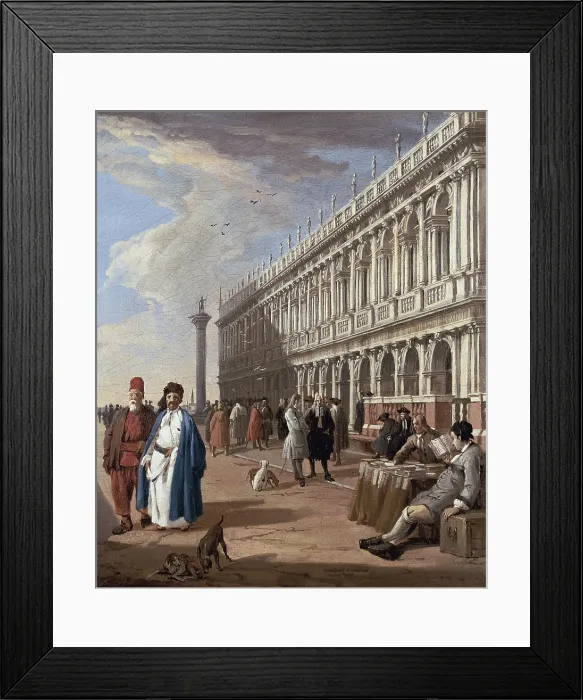 Framed Print : CarlevarisLuca. Venice: The Piazzetta. 18th c. Venecian School. Oil on canvas. UNITED KINGDOM. Oxford. Ashmolean Museum of Art and Archaeology