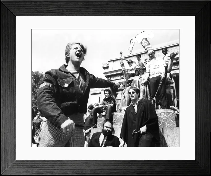 Framed Print : Students for a Democratic Society (SDS) putting on a protest parody of Columbia's administration. 9 / 17 / 68.. Courtesy: CSU Archives  /  Everett Collection