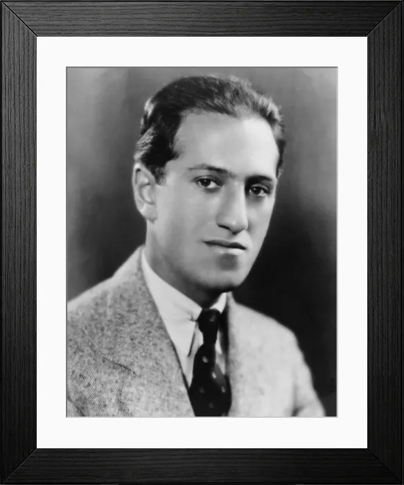 Framed Print : George Gershwin (1898-1937) American composer for musical theater and symphony orchestra. 1930