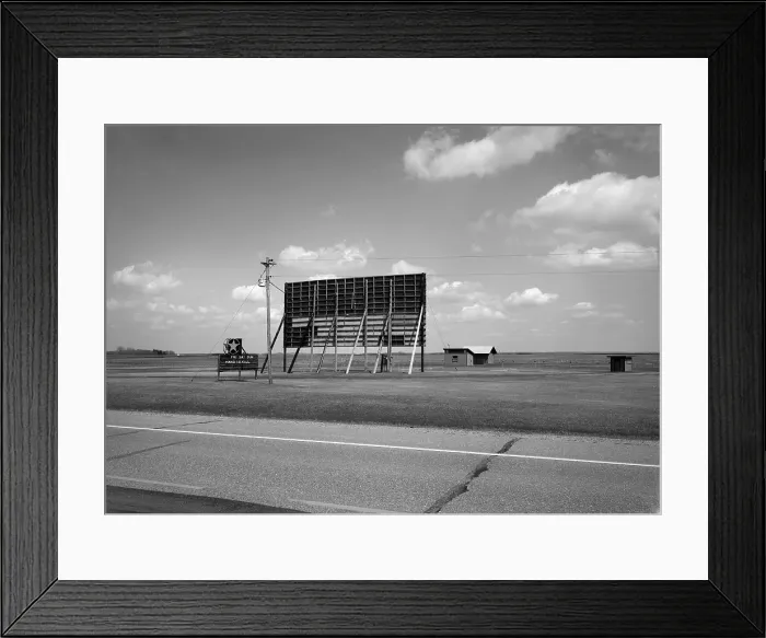 Framed Print : The Mahnomen City Drive-In Movie Theater, U.S. Highway 59, at Minnesota Highway 200, Mahnomen, Minnesota, circa 1960s