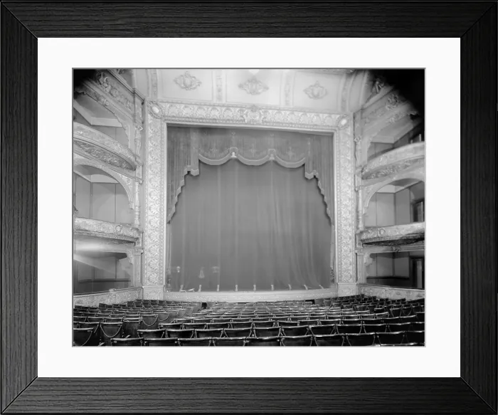 Framed Print : The Hollis Street Theater, auditorium, constructed in 1885, photograph by Arthur C. Haskell, Hollis Street, Boston, Massacusetts, circa 1935