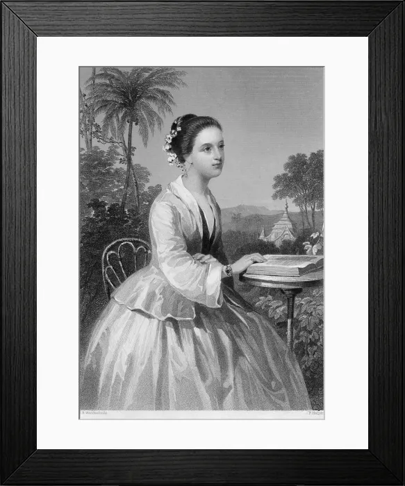 Framed Print : Anne Hasseltine Judson 1789-1826 the wife of Baptist missionary to Burma Adoniram Judson