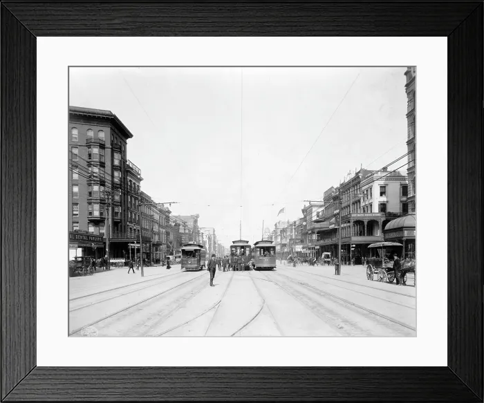 Framed Print : Canal Street, New Orleans, Louisiana, ca. 1907