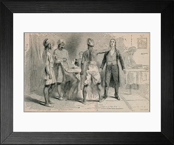 Framed Print : Adoniram Judson 1788-1850 the first American missionary to Burma was arrested during the First Anglo-Burmese War of 1824 and imprisoned for 20 months