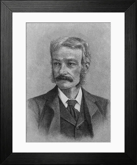Framed Print : Andrew Lang (1844-1912), Scottish poet and novelist best known for his collections of fairy tales. He translated Homer and advanced classical studies