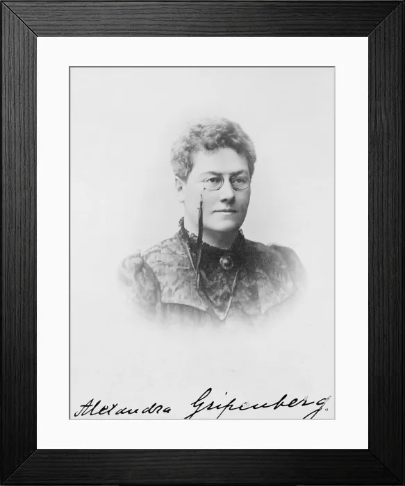 Framed Print : Baroness Alexandra Gripenberg (1857-1913), Finnish author and feminist. Carte de'visite, 1890