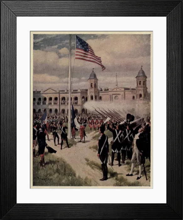 Framed Print : Ceremony marking the Cession of Louisiana in New Orleans. 1803 Framed Print : Ceremony marking the Cession of Louisiana in New Orleans. 1803