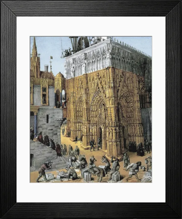 Framed Print : Fol. 163: The Building of the Temple of Jerusalem. Renaissance art. Miniature Painting. FRANCE. Paris. National Library. - Iberfoto / Everett Collection (175532)**US SALES ONLY** Framed Print : Fol. 163: The Building of the Temple of Jerusalem. Renaissance art. Miniature Painting. FRANCE. Paris. National Library. - Iberfoto / Everett Collection (175532)**US SALES ONLY**