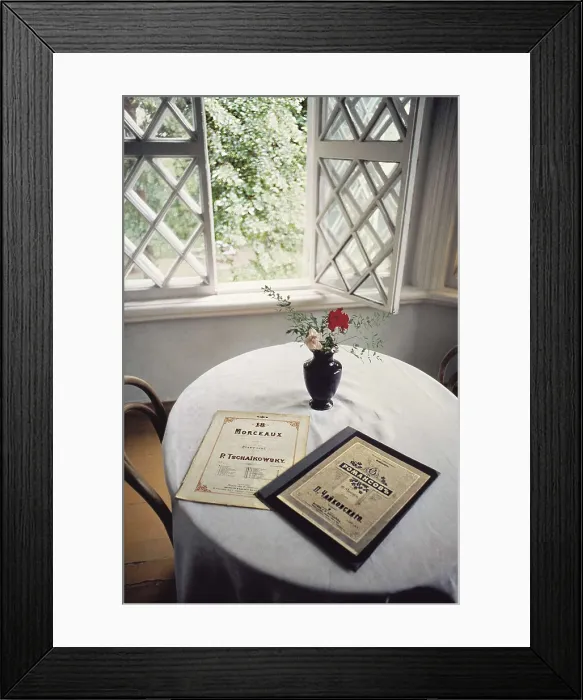 Framed Print : TCHAIKOVSKY, Pyotr Ilych (1840-1893). Tchaikovsky's scores. RUSSIA. Klin. P.I. Tchaikovsky House Museum. AISA / Everett Collection**US SALES ONLY**