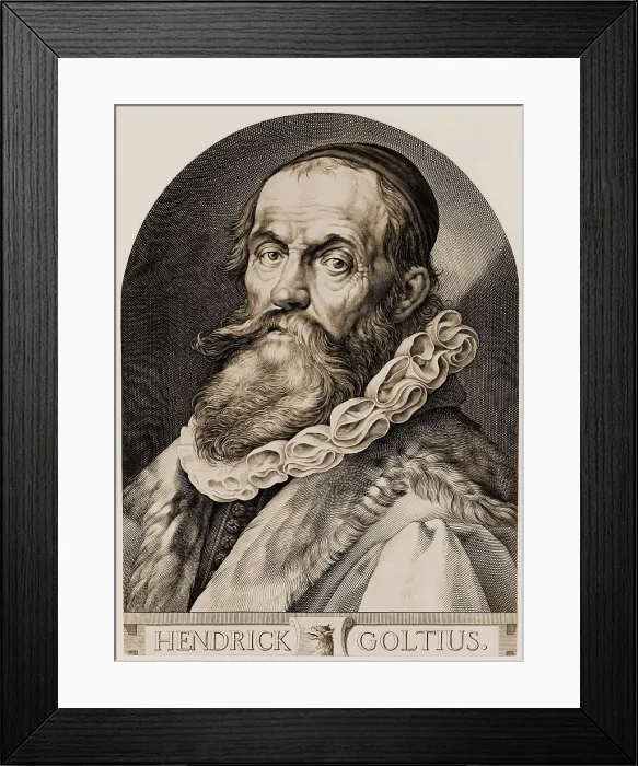 Framed Print : Hendrik Goltzius (1558-1617), Netherlandish master engraver and printer from Haarlem, Netherlands