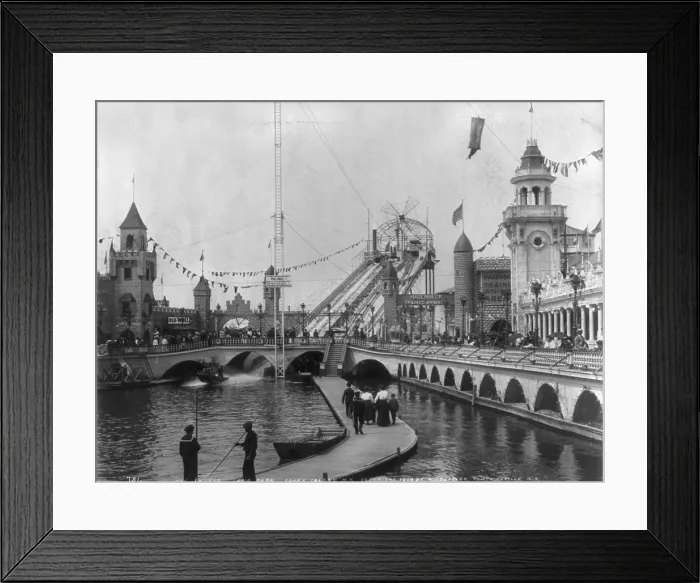Framed Print : Coney Island, the chutes, Coney Island, New York, photograph, 1904