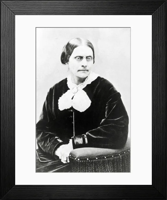Framed Print : Susan B. Anthony (1820-1906), in 1871 portrait attributed to Dr. Smith Framed Print : Susan B. Anthony (1820-1906), in 1871 portrait attributed to Dr. Smith