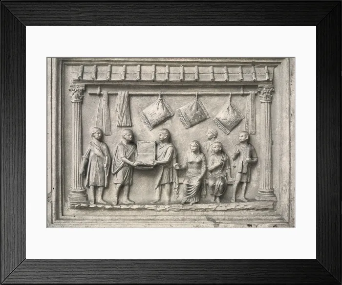 Framed Print : Pillow seller. Augustus reign (1st c.BF- 1st c.). Roman art. Early Empire. Relief. ITALY. Florence. Galleria degli Uffizi (Uffizi Gallery) Framed Print : Pillow seller. Augustus reign (1st c.BF- 1st c.). Roman art. Early Empire. Relief. ITALY. Florence. Galleria degli Uffizi (Uffizi Gallery)