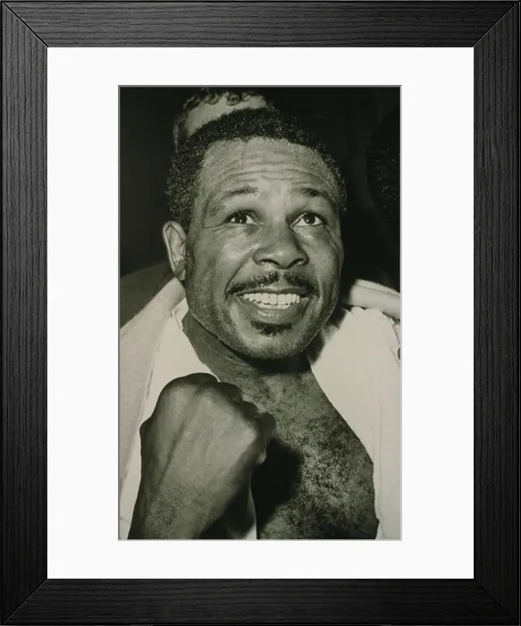 Framed Print : Archie Moore (1916-1998) held the world light-weight boxing championship for ten years from 1952-62