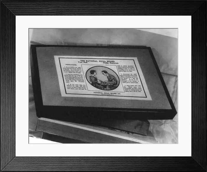 Framed Print : Ouija board, manufactured by the National Ouija Board Company, Washington DC, photograph, 1920