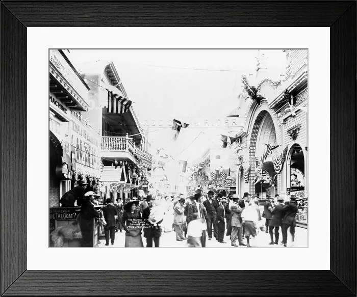 Framed Print : Coney Island, the bowery, or midway, Coney Island, New York, photograph, 1912