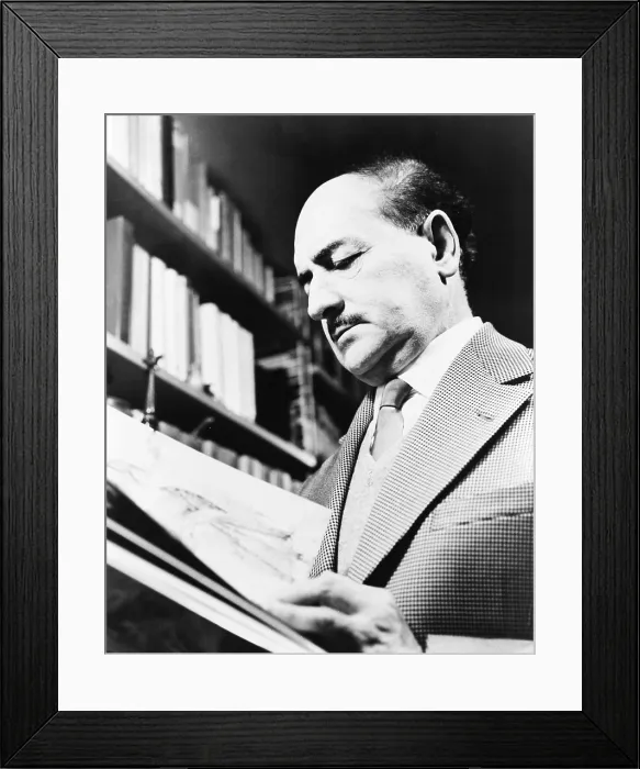 Framed Print : Salvatore Quasimodo (1901-1968) Italian poet and winner of the Nobel Prize for Literature in 1959
