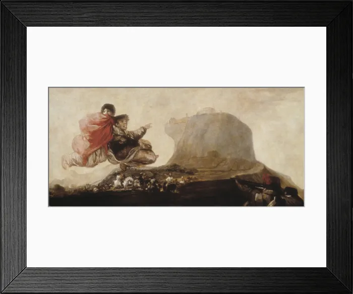 Framed Print : GOYA Y LUCIENTES, Francisco de (1746-1828). The Witches Sabbath (Asmodee). 1797. Mural painting mounted on canvas. Asmodi was the demon which the Book of Tobias talks about