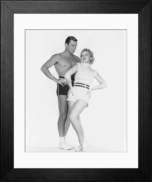 Framed Print : SEARCH FOR BEAUTY, from left: Buster Crabbe, Ida Lupino, 1934