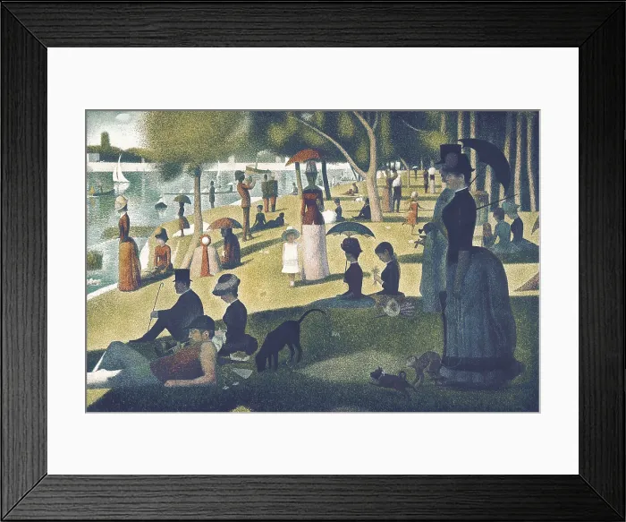 Framed Print : SEURAT, Georges (1859-1891). A Sunday on La Grande Jatte. 1884-1886. Pointillism. Oil on canvas. UNITED STATES OF AMERICA. Chicago. Art Institute of Chicago Framed Print : SEURAT, Georges (1859-1891). A Sunday on La Grande Jatte. 1884-1886. Pointillism. Oil on canvas. UNITED STATES OF AMERICA. Chicago. Art Institute of Chicago