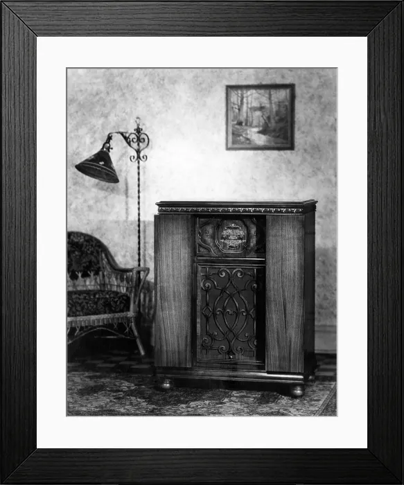 Framed Print : A cabinet radio, c. 1927.. Courtesy: CSU Archives  /  Everett Collection