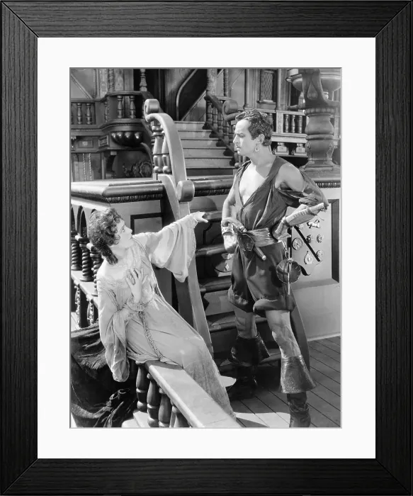 Framed Print : THE BLACK PIRATE, from left: Billie Dove, Douglas Fairbanks, 1926 Framed Print : THE BLACK PIRATE, from left: Billie Dove, Douglas Fairbanks, 1926