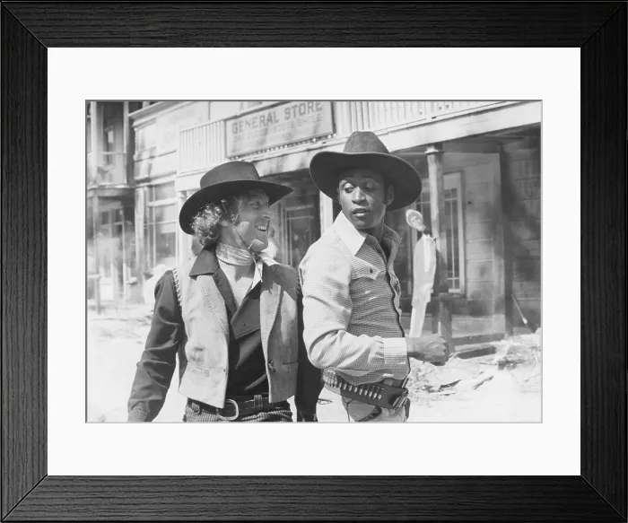 Framed Print : BLAZING SADDLES, from left: Gene Wilder, Cleavon Little, 1974